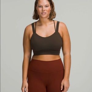 Lululemon Like A Cloud Bra Long Line D/DD Sz 8 Dark Olive